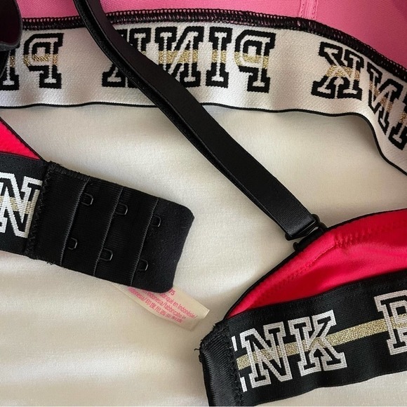 VICTORIA’S Secret PINK Red Wear Everywhere Lightly Lined Wireless Bra Size 34D - Picture 7 of 10